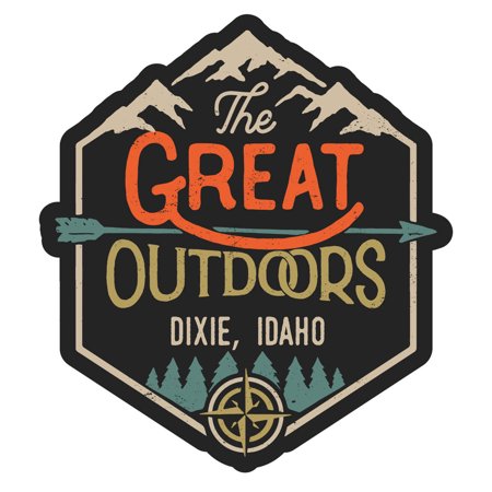 Dixie Idaho The Great Outdoors Design 2-Inch Vinyl Decal Sticker