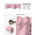 thumbnail image 5 of Christmas Snowman Snowflake Pink Window Curtain for Living Room Christmas Kitchen Cabinet Tie-up Valance Curtain Rod Pocket, 5 of 6