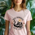 thumbnail image 5 of Christian Western T-Shirt – Real Cowboys Love Jesus Graphic Tee, Faith and Country Style, White, Size S, 5 of 6