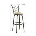 Weston Home Aidan Bar Stool with 360Degree Swivel, Brown, Set of 3