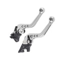 thumbnail image 3 of Palanca de freno del embrague: 1 par Universal CNC Motocicleta Manetas de freno del embrague Manija, embrague de aluminio Palancas de freno del tambor 22 mm 7/8" (Color : Plata), 3 of 5