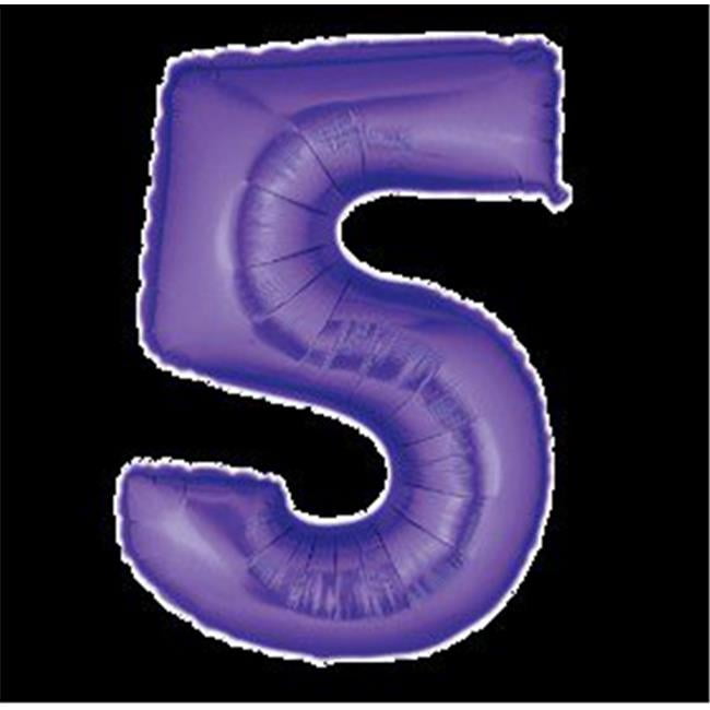 Loftus International B1-5845P Megaloon Number 5 Purple Balloon