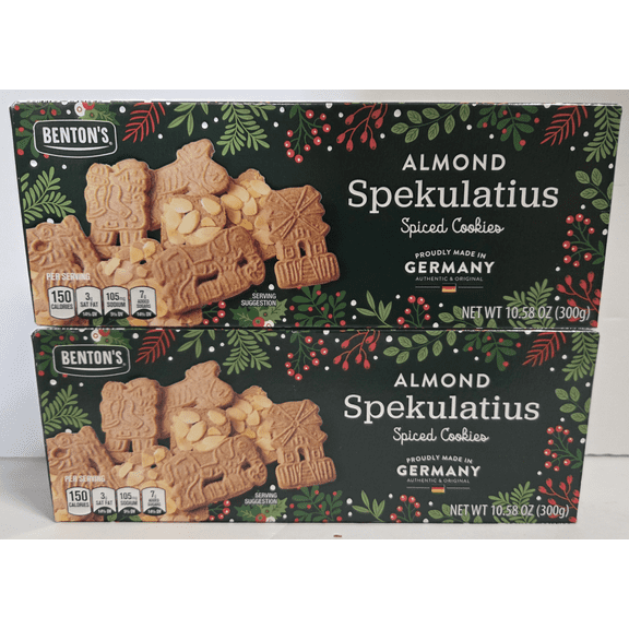 Benton's Almond Spekulatius Spiced Cookies 10.58oz 300g (2 Boxes)