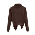 thumbnail image 4 of Women's Fleece Thermal Mock Neck Long Sleeve Warm Underwear Shirt/Top Soft Stretchy Fitted Base Layer Shirt, 4 of 7