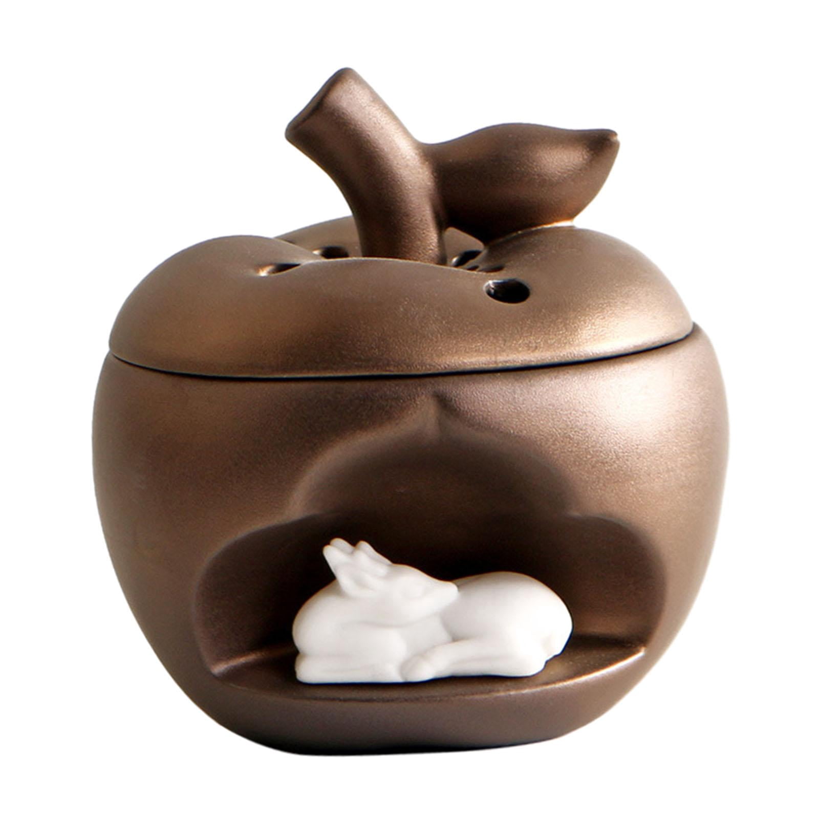 WLPZXP Incense Burner Ash Catcher Sturdy Delicate Ceramic Gift Ornament Incense Holder Golden