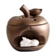thumbnail image 5 of Quemador de incienso, adorno, regalo delicado, elegante, resistente, con tapa, incensario, decoración del hogar, para incienso, oficina, dormitorio Dorado, 5 of 8