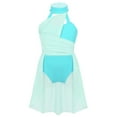 thumbnail image 2 of TiaoBug Robe Justaucorps Sans Manches à Col Halter en Maille pour Filles Robe de Danse Ballet Ballerine Vert Menthe 10, 2 of 5