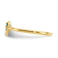 thumbnail image 4 of Primal Gold 14 Karat Yellow Gold Blue Topaz Birthstone Heart Ring, 4 of 5
