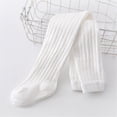 thumbnail image 5 of Karoyedx Girls Fleece Lined Tights Girls Tights Toddler Cable Knit Cotton Footed Dance Ballet Baby Girls' Leggings White Size,5-6 Years, 5 of 5