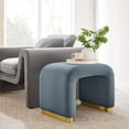 thumbnail image 1 of Modway Koda Performance Velvet Waterfall Stool in Brass Cadet Blue, 1 of 10