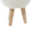thumbnail image 5 of DecMode 15", 13", 11"W Indoor Outdoor White Fiberclay Planter with Wood Legs (3 Count), 5 of 9