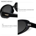 thumbnail image 3 of Gafas de sol ovaladas pequeñas retro para mujer con cara pequeña estrecha, 3 of 3