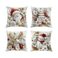 thumbnail image 2 of Generic Christmas Reindeer Throw Pillow Cover Set of 4, Xmas Tree, Snowflakes, Merry Christmas Decorations, Snowman, Santa Claus Pillowcase for Farmhouse Home Holiday Decor, 2 of 6