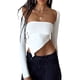 thumbnail image 1 of Tops De Tubo Ajustados Y2K Bodycon Tube Tops 2pcs Mujeres Crop Tops Casual Salir Ropa (Blanco M) Ygjytge para Mujer Blanco T S, 1 of 9