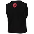 thumbnail image 3 of Women's The Wild Collective Black Chicago Fire Crop Muscle Tri-Blend Tank Top, 3 of 3