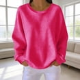 thumbnail image 4 of ABATAB Long Sleeve Tops for Women Round Neck Knit Summer T Shirts Loose Fit Comfort Tee Classic Lounge Outfits Clothing, 4 of 6