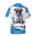 thumbnail image 2 of Happy Father's Day Best Pug Cool Dad Ever Hawaiian Shirt Breathable Summer Unisex Merch Dog Lover Gifts - 12007, 2 of 6