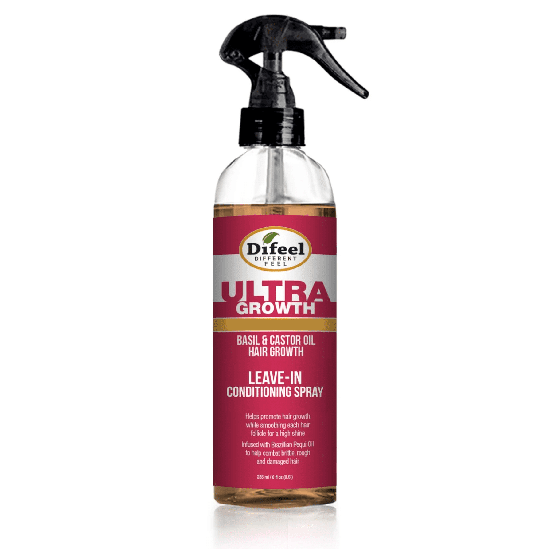 (2 pack) Difeel Ultra Growth Basil & Castor Leave In Conditioning Spray, Hair Loss Treatment Mist, 6 oz
