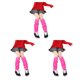 thumbnail image 3 of Sonducket Paquete de 2 calcetines hasta el muslo calentadores de piernas para diario fiesta de Halloween fucsia Fucsia 3Conjunto, 3 of 6