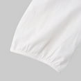 thumbnail image 6 of Midsumdr Dresses For Women 2025 Round Neck Mid Puff Sleeve Ruffle Elegant Swing Skater Skirt Solid Color Summer Long Dress Plus Size Dress For Women, 6 of 9