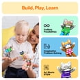 thumbnail image 2 of PicassoTiles Pete the Cat Magnetic Tiles Toy Set for Kids – 6PCS Educational STEM Building Blocks, 2 of 13