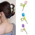 thumbnail image 4 of Pastoral Style Large Hair Clips with Tulips Shape Hair Clips for Women Thick Hair Durable Jaw Clips for Thick Hai, 4 of 4