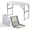 White, variant on 8FT Heavy Duty Folding Table,Fold-in-Half Portable Plastic Utility Table with Carry Handle&Locking Legs,Indoor Outdoor Table for Party,Tailgate,BBQ,Camping,Events,Backyard Dining–Black