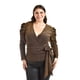 thumbnail image 5 of Blusa glitter manga farol Roman Fashion 1764 Cobre cafe 40 Tallas Extras, 5 of 7