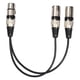 thumbnail image 3 of Cable divisor de micrófono balanceado de 1 XLR hembra a 2 XLR macho de alta resistencia en Y Negro, 3 of 9