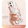 thumbnail image 4 of WEI Cosmo Series Case for iPhone 12 / iPhone 12 Pro 5G 6.1 inch (2020 Release), Slim Full-Body Stylish Protective Case with Built-in Screen Protector (Marble), 4 of 8