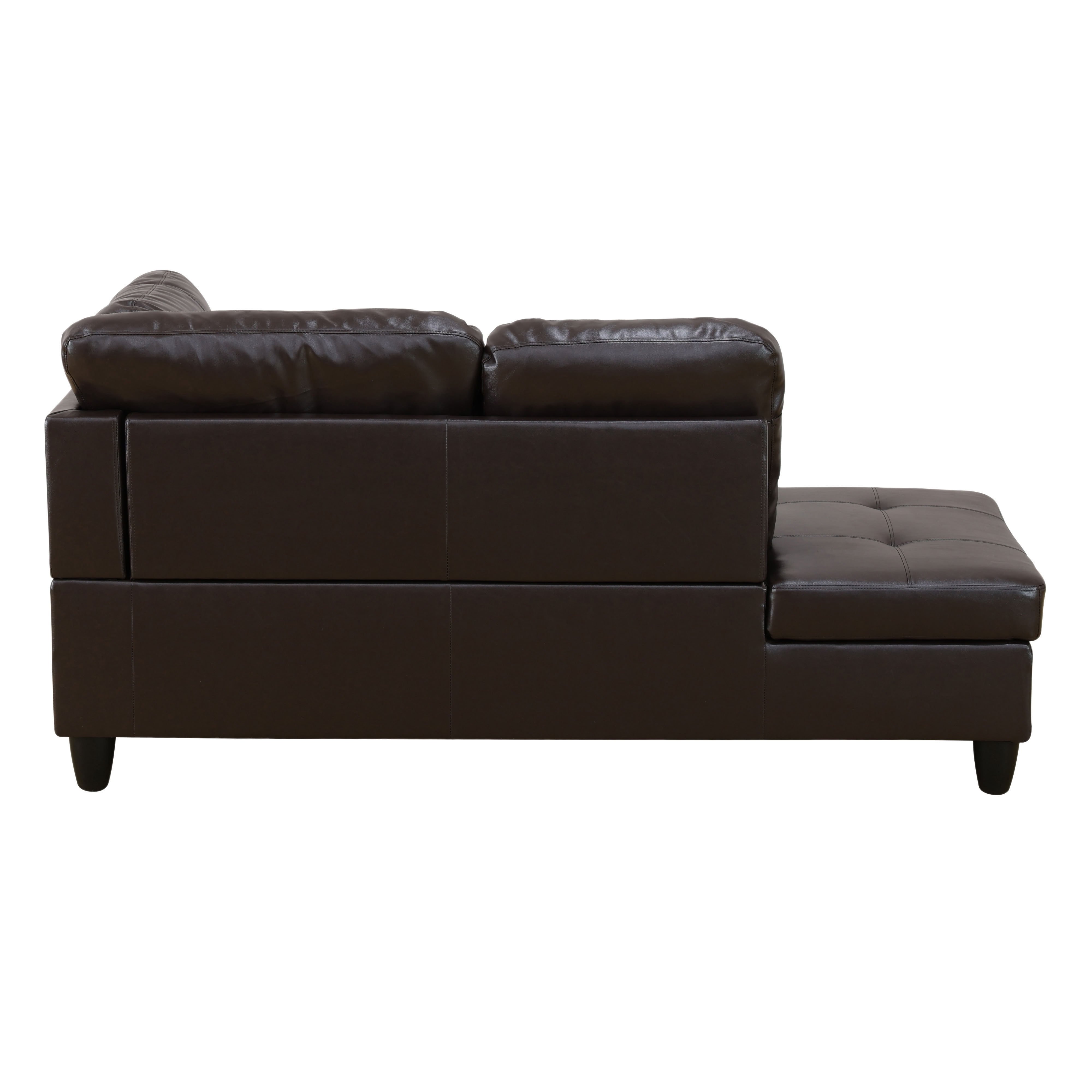 MAYEERTY Reversible L-Shaped Sectional Sofa Set, Breathable Leather Couch with Chaise for Living Room