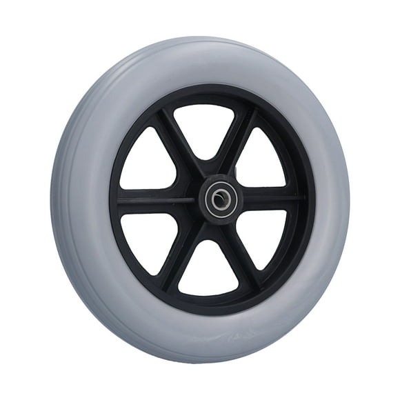 Rueda Delantera de Silla de Ruedas, 10 Pulgadas de de Caminante Duradero Caster Plano de 12 mm Orificio de Cojinete para Reemplazo