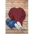 thumbnail image 6 of Ushdele Revamp Your Wardrobe: Chic Burgundy Drop-Shoulder Pullover!, 6 of 8