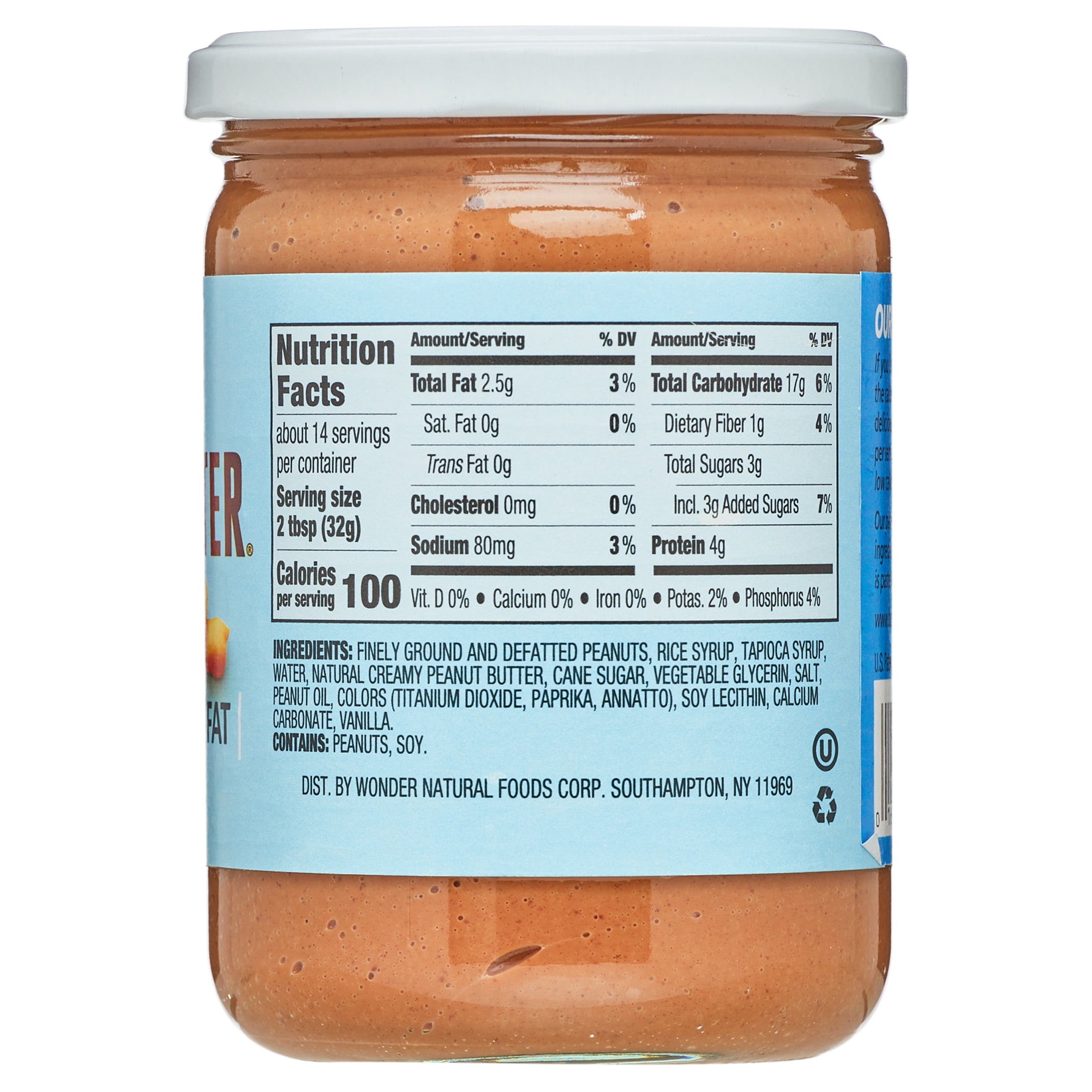 Better'n Peanut Butter Low Sodium - 100 Calories, Lower Fat - 16 oz