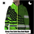 thumbnail image 2 of Hivis Custom High Visibility Hoodie US Flag Collection Safety Workwear for Workers, Runners, Truckers, Patriotic, 2 of 4