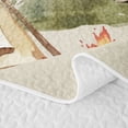 thumbnail image 5 of Erosebridal Bear Tent Camping Quilt Full, Happy Camping Full Bedspread Sets for Boys and Girls, 3 Pieces, 5 of 7