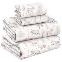 RUVANTI 100% Cotton Flannel Sheets Full 4 Pcs Wildwood Tapestry
