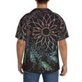 thumbnail image 3 of Lsque Dreamcatcher print Men's Cuban Collar Short Sleeve Shirt Summer Beachwear Casual Button Down Fashionable Vacation Leisure Shirt-Medium, 3 of 7