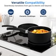thumbnail image 6 of SereneLife 11 Piece Non Stick Pots, Pans, and Utensil Cookware Set, Black, 6 of 7