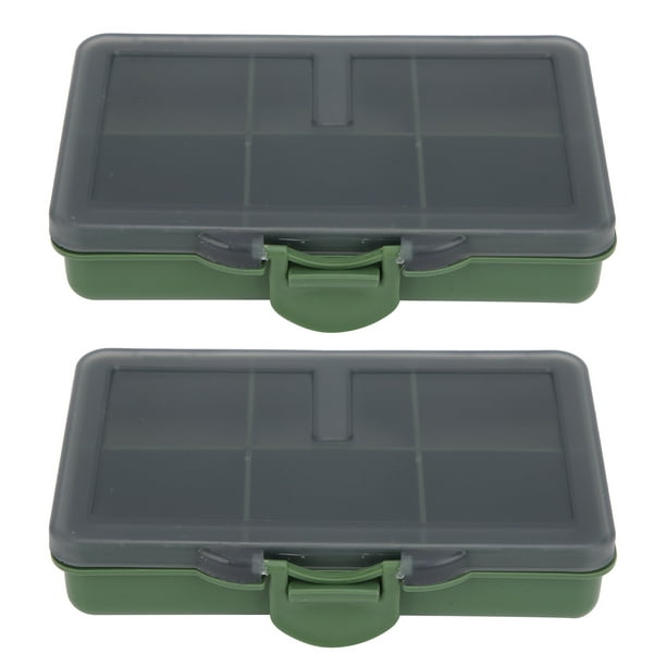 Tackle Storage Box,2Pcs Fishing Hook Bait Fishing Lure Boxes Carp Fishing  Tackle Box Compact and Lightweight 