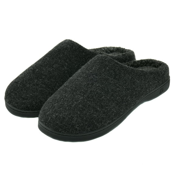 DL Warm Slippers for Men Indoor Memory Foam, Winter Cozy Men's House Bedroom Slippers Slip-On
