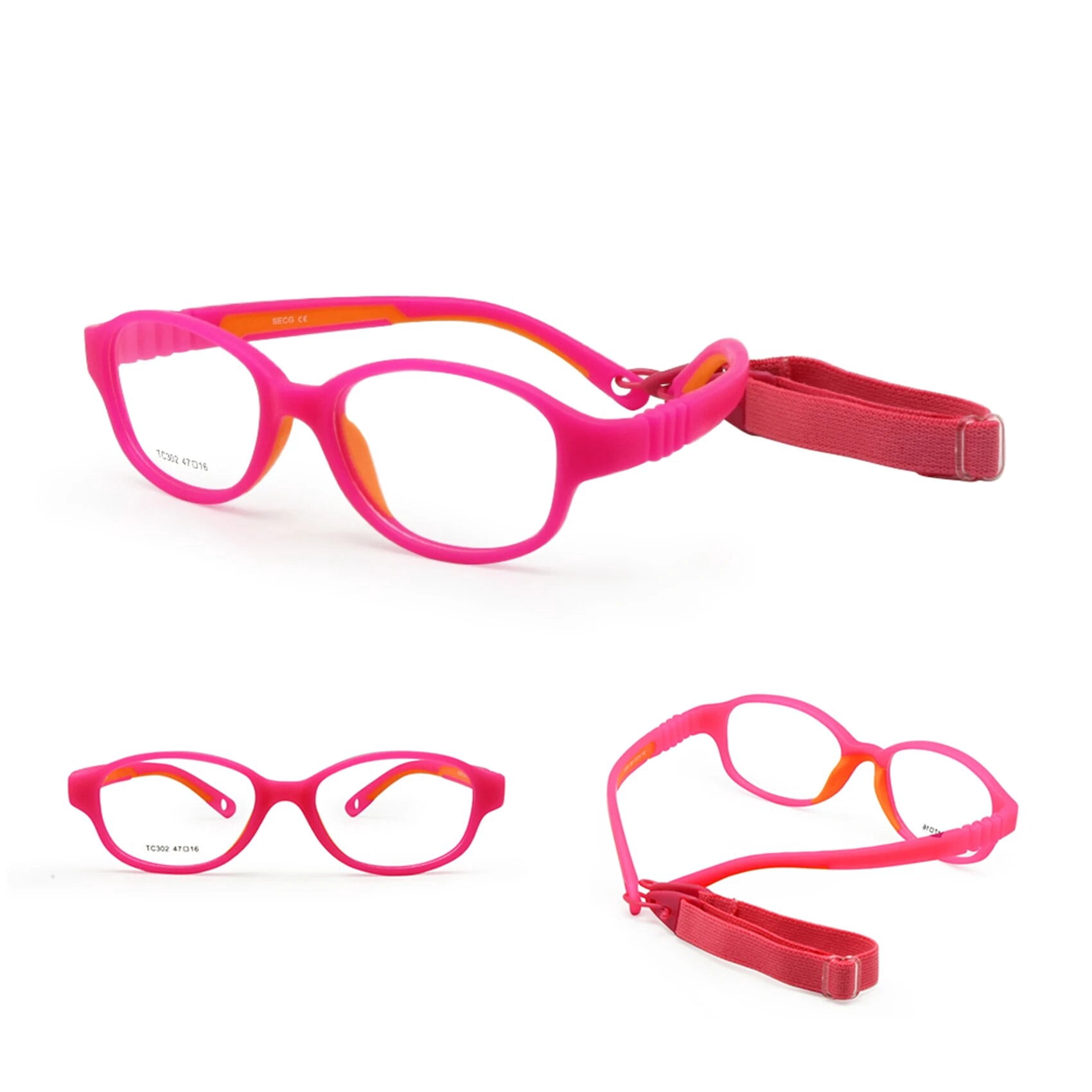 Lunettes Enfant EnzoDate - Sans Vis, Pliables & Sûres - 1-2 Ans (Marine)