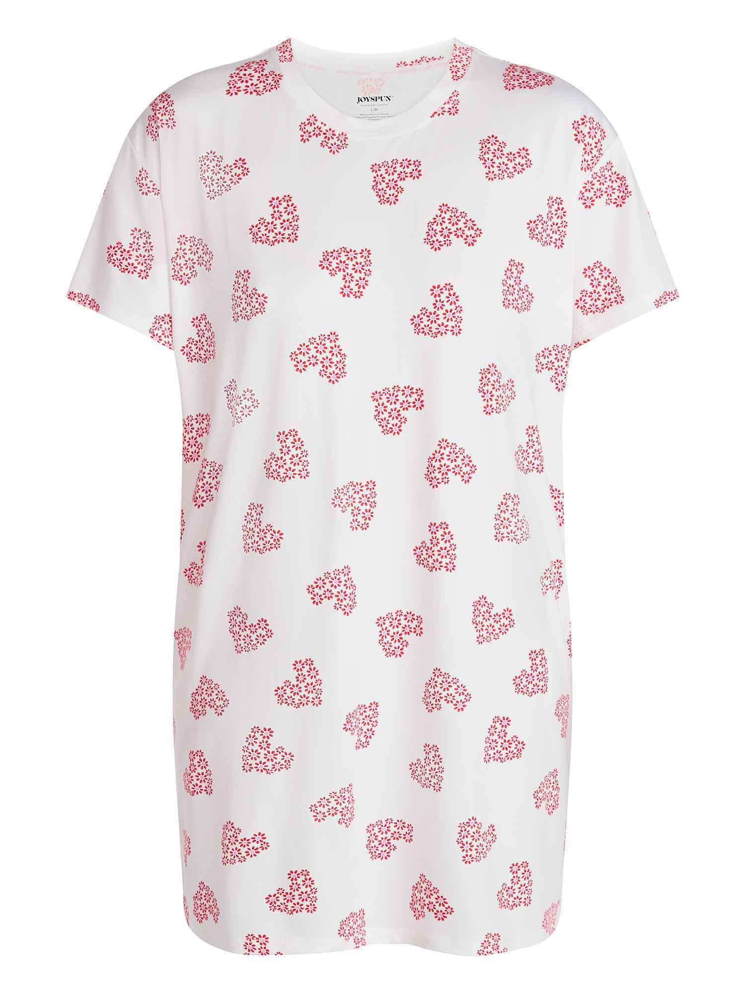 Joyspun Women's Dreamy Soft Collection Short Sleeve Sleepshirt, Sizes S/M-2X/3X