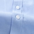 thumbnail image 5 of Aimik Hanes Mens Stretch Slim Fit Dress Shirts Well-Fitted Lightweight Soft Long Sleeve Casual Button Down Shirts-Blue XL, 5 of 5