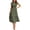 Army Green, variant on Women's Flutter Sleeve Tiered Maxi Dress, Smocked Elastic Waist Ruffle Layered Long Dress with Puff Sleeves,L,Light Green