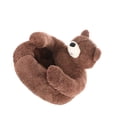 thumbnail image 2 of Billuyoard Cama semicerrada para mascotas, sofá, oso, abrazo, tela suave, resistente al agua y antideslizante, abrazo, gato, dormir, esterilla Suministros para perros café L (diámetro 55 cm), 2 of 6