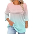 thumbnail image 2 of Neewe Plus Size Tops for Womens 3/4 Sleeve Casual T Shirts Loose Fit Tunic Blouse, 2 of 5