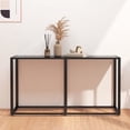thumbnail image 1 of vidaXL Console Table Black 140x35x75.5cm Tempered Glass, 1 of 5