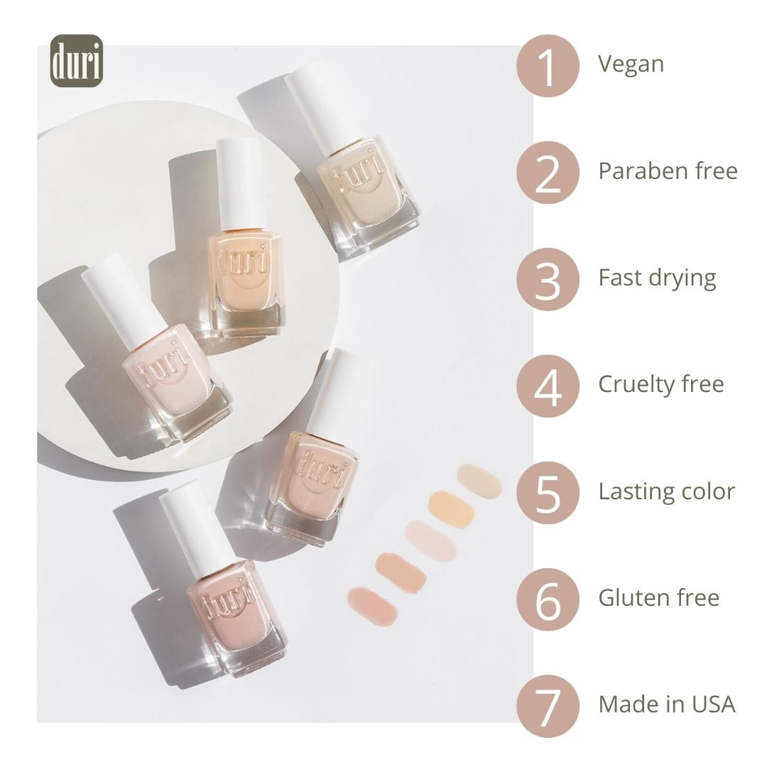 Duri Nail Polish Gift Set, GBD-105 Perfect Pale Pink French Manicure,  0.45 Fl Oz (Pack of 3) by Duri Cosmetics