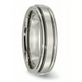 thumbnail image 5 of Titanium Grooved Edge 6mm Polished Band, 5 of 10